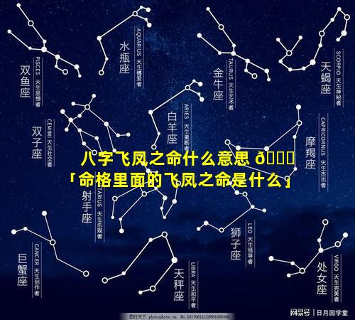 八字飞凤之命什么意思 🕊 「命格里面的飞凤之命是什么」